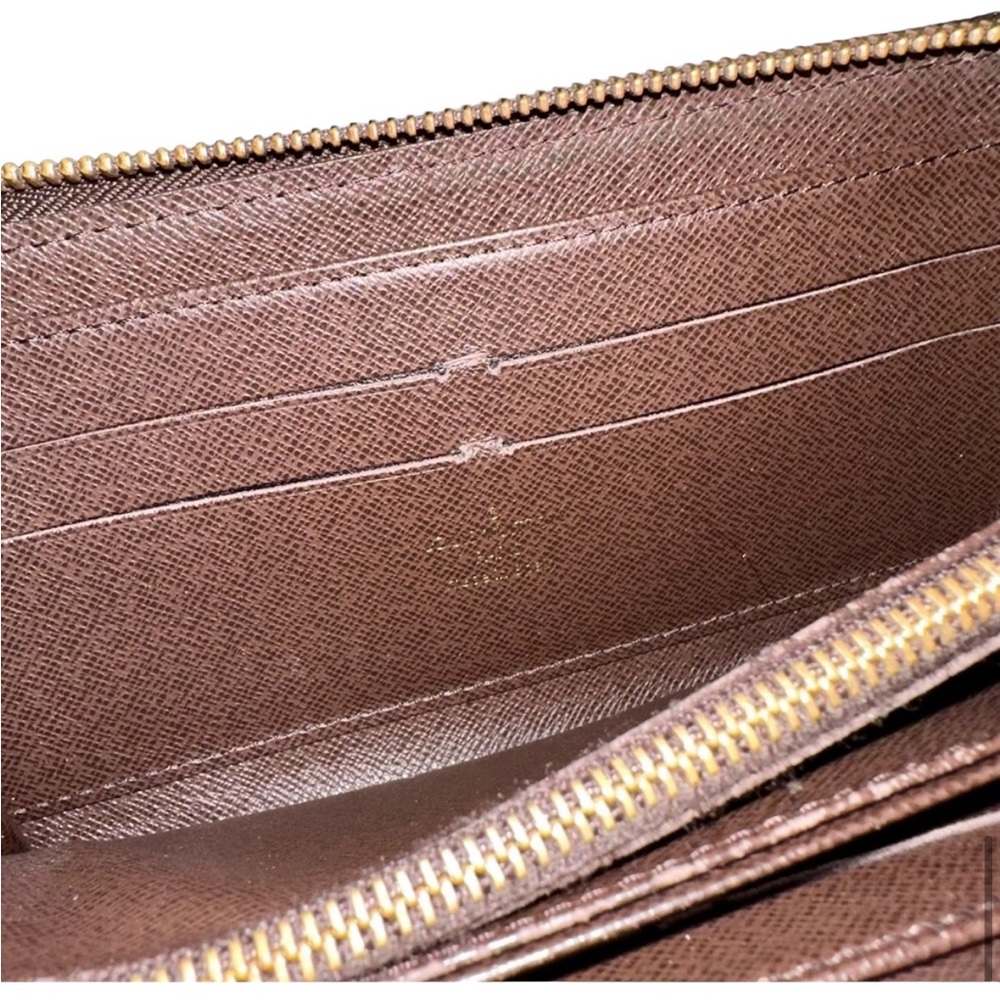 Louis Vuitton Mini Lin Ebene Zippy Wallet w/ COA - Picture 8 of 9